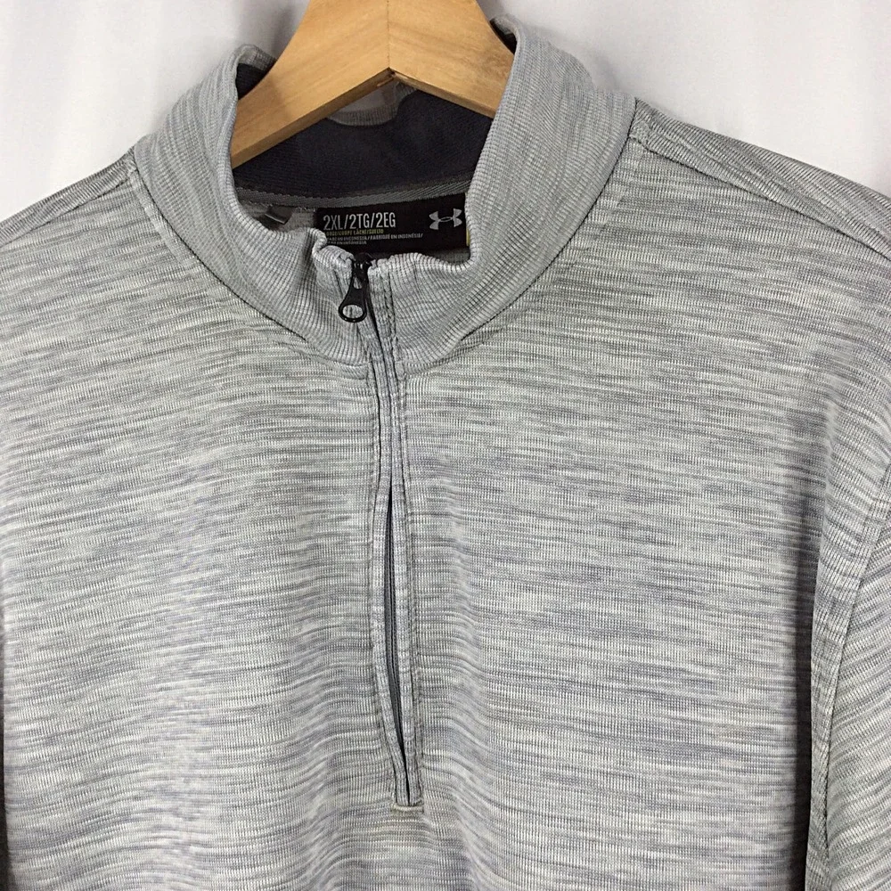 Under Armour 1/4 Zip Storm1 Pullover Sweatshirt Men's Size 2XL Loose Fit Gray